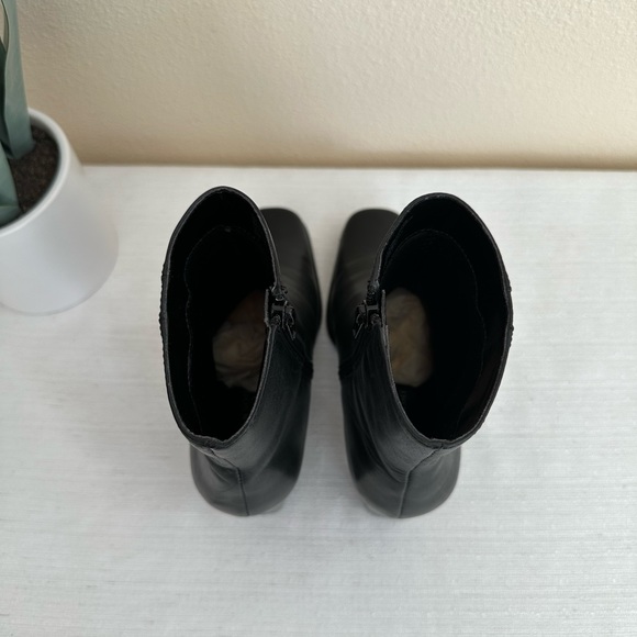 Karen Scott Jaquetta Vintage Black Leather Heeled Zip Ankle Boots Woman’s 5.5M - Picture 8 of 11